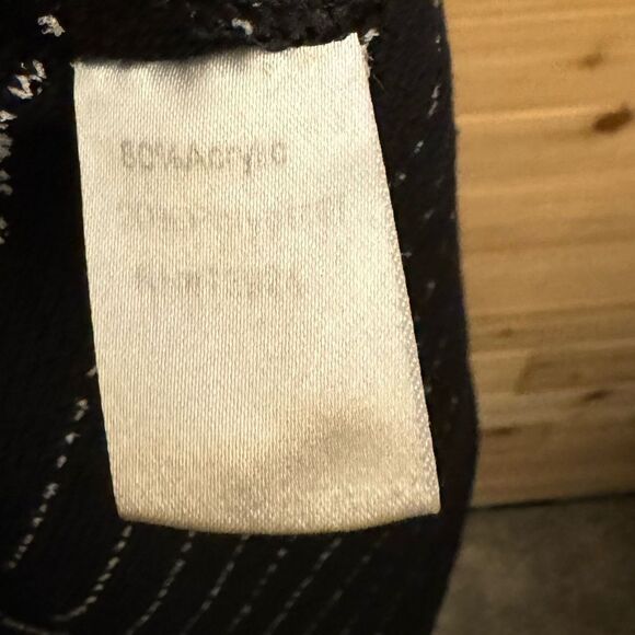 Misook Size Medium V Neck Striped Knit Knee Length Cocktail Dress LBD - Picture 12 of 12